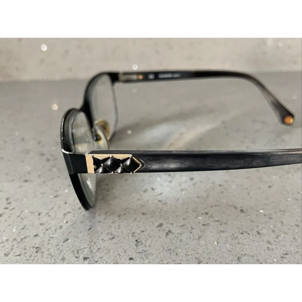 BALMAIN BL1031 01 Eyeglasses Frames Only France 53-15-135 Black Matte/Gold PM89 - Image 9