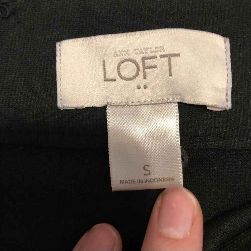 Loft Black Career Style Pencil Skirt Short Womens S Straight Academia Classic - Image 2