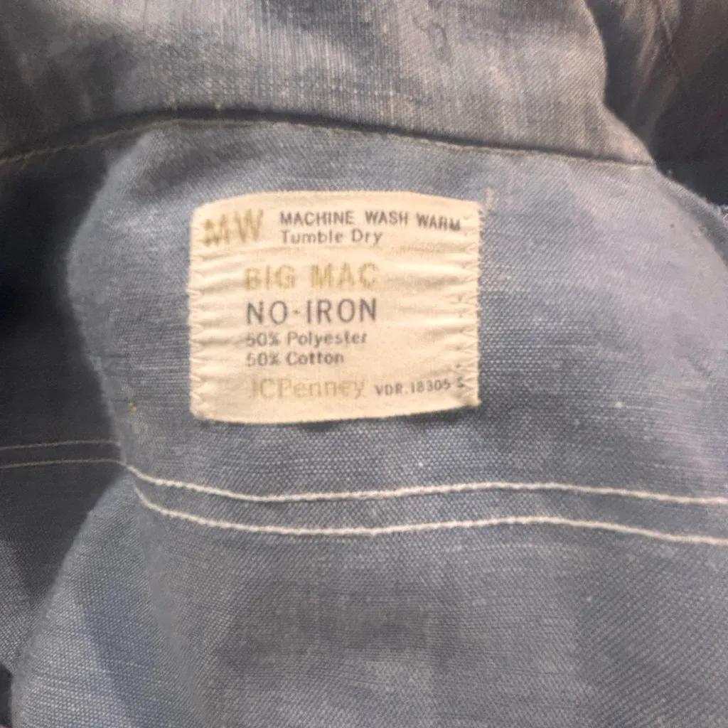 Vintage Hand Embroidered Chambray Shirt Lace Trim Western Cottagecore Blouse Blue Size undefined - Image 6