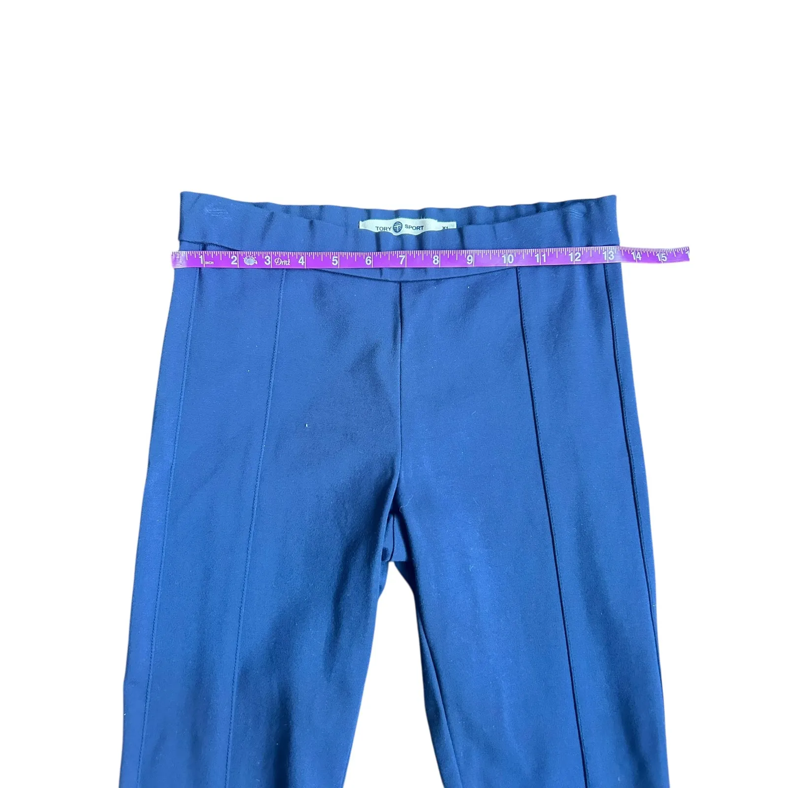 Tory Sport Wide Leg Track Pant Midnight Blue Pleated Women's Size XS - Image 6