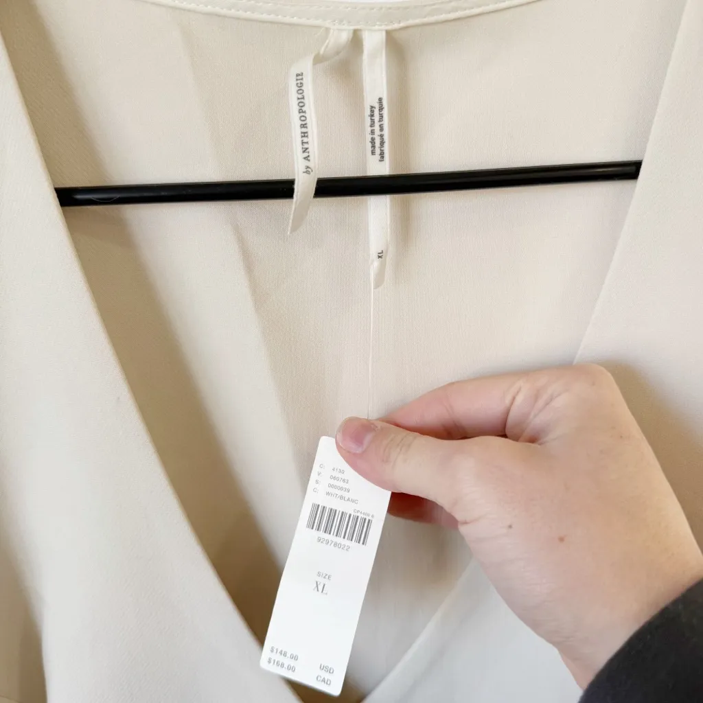 NWT Anthropologie Sleeveless Mini Dress‎ Faux Wrap Buckle Detail Sz XL - Image 4