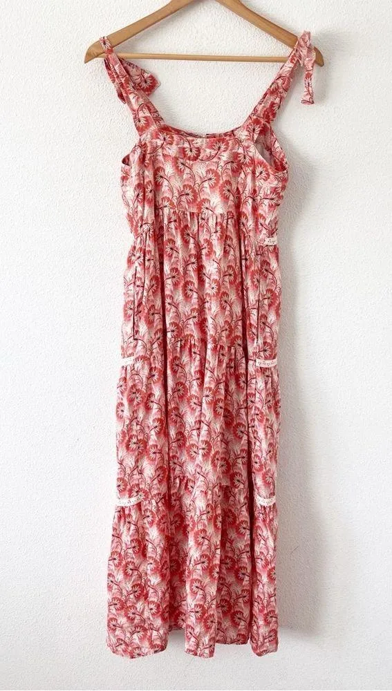 Spartina 449 House Boho Baylor Linen Midi Dress in Pink Floral - Image 8