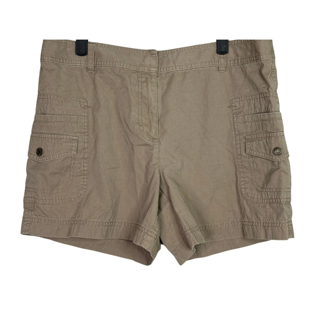 J. Crew Cotton Classic Chino Utility Flat Front Pocket Casual Shorts 10 Khaki - Image 9