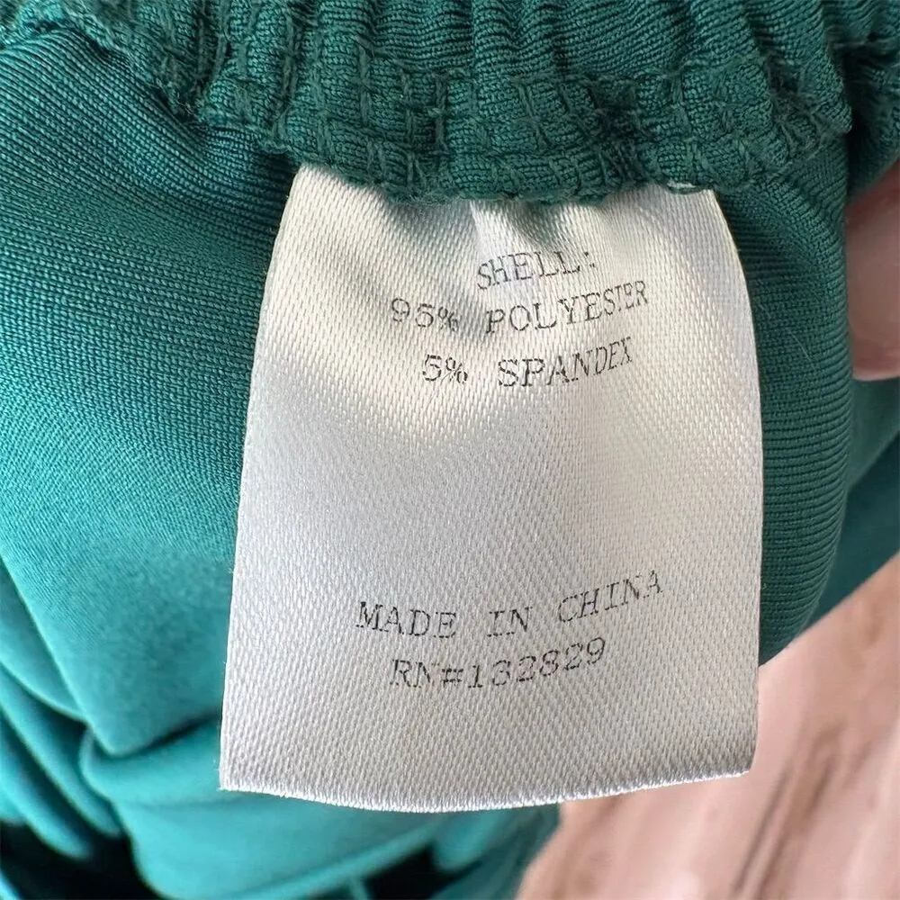 Superdown Green Ruched Sleeveless Mini Dress Size L Adjustable Sides - Image 5