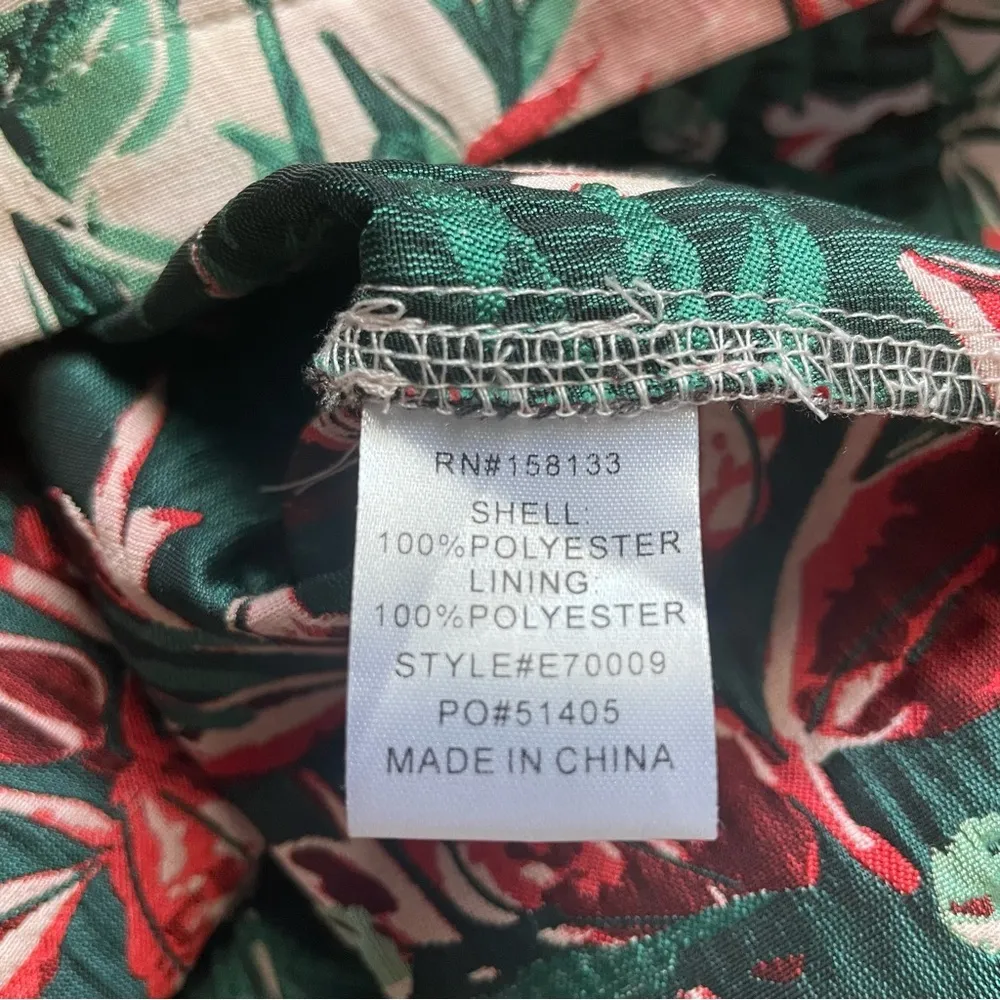 Moodie Floral Puff Sleeve Jacquard Mini Dress Size Small Pink - Image 4