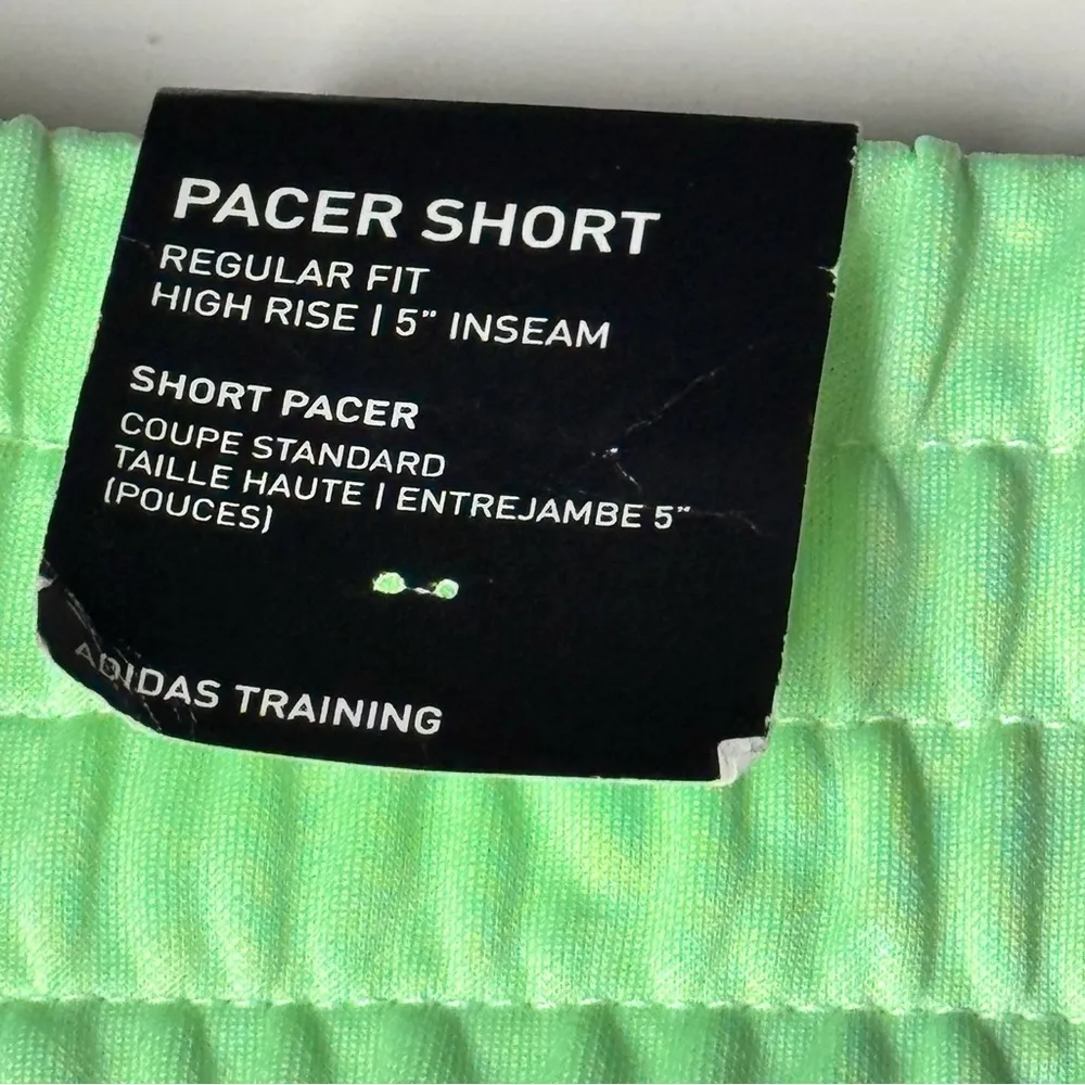 Adidas Women's Green  Pacer Knit Athletic Shorts Sz M 5” NWT - Image 4