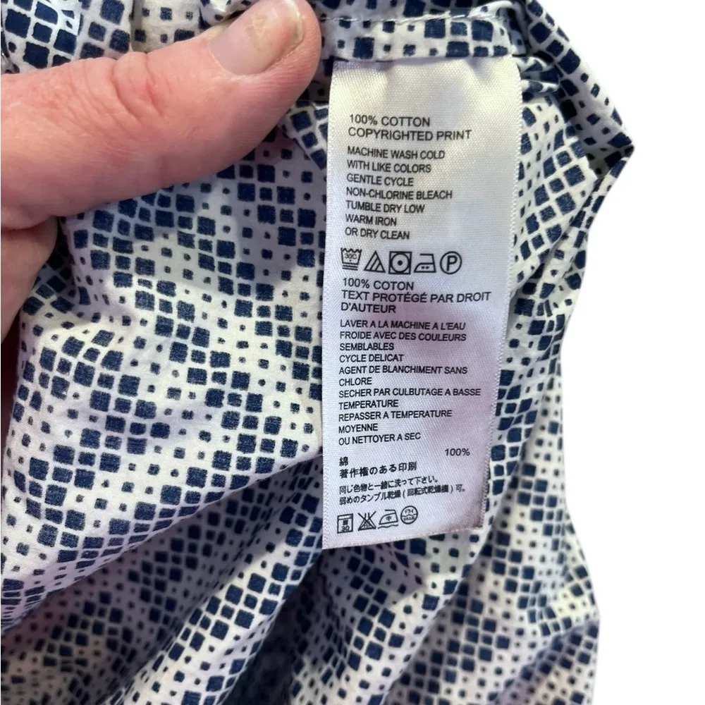 Tommy Bahama Greek Kay Split Neckline Blouse Size Large Nautical Coastal Grandma - Image 5