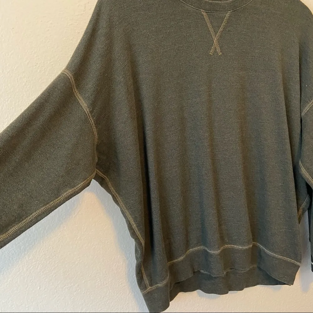 Sundry Olive Green Pullover Sweater - Image 3