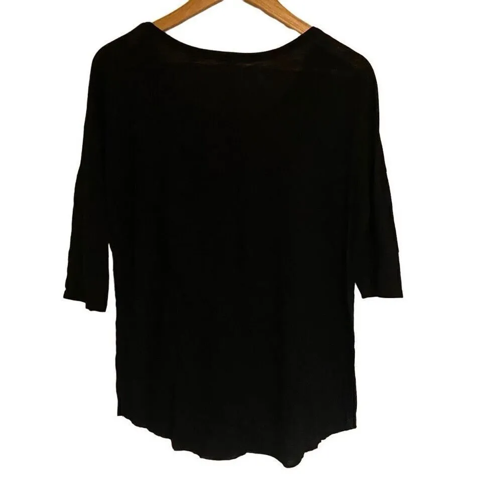 American Eagle Jegging Tee black 3/4 sleeve medium shirt - Image 2