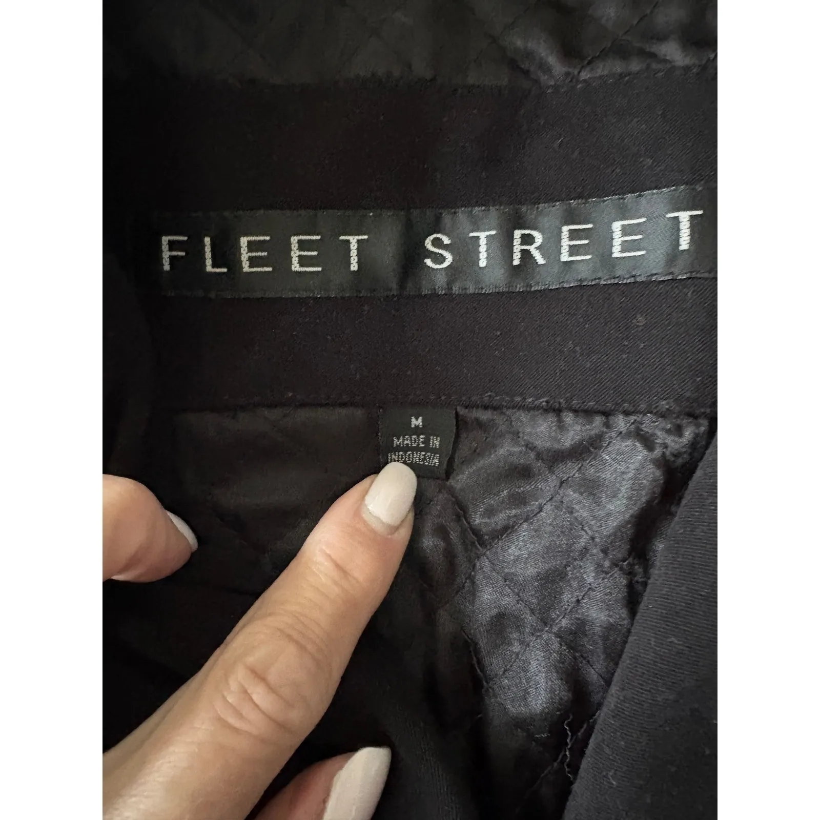 Fleet‎ Street Black Belted Trench Coat, Classic Career Wear, Women's Medium - Image 4