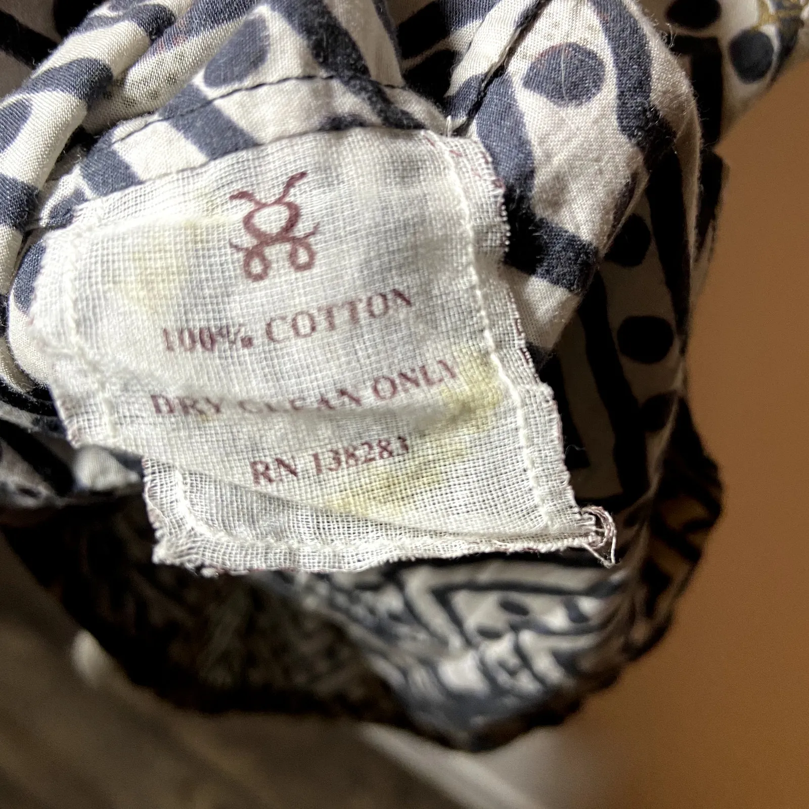 Figue Odesa Dress Printed Cotton Tunic Shift Dandelion Chevron Polka Dot XS Black - Image 7