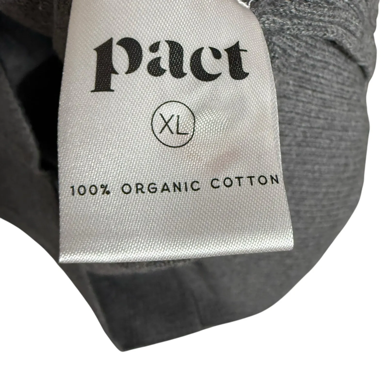 Pact Organic Cotton Gray Crewneck Long Sleeve Sustainable Sweater Size XL - Image 4