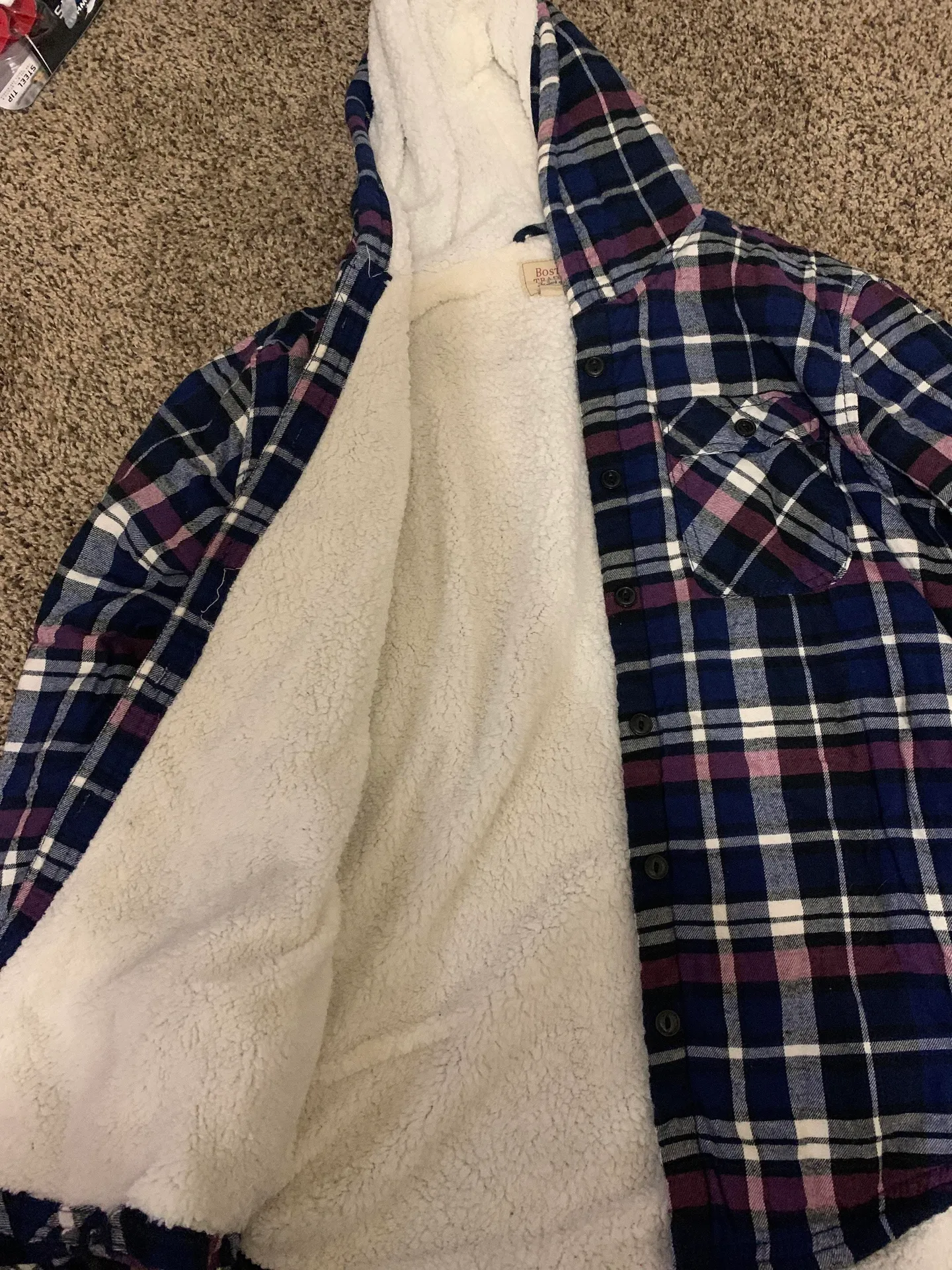 Boston Traders Plaid Fluffy Jacket - Image 2