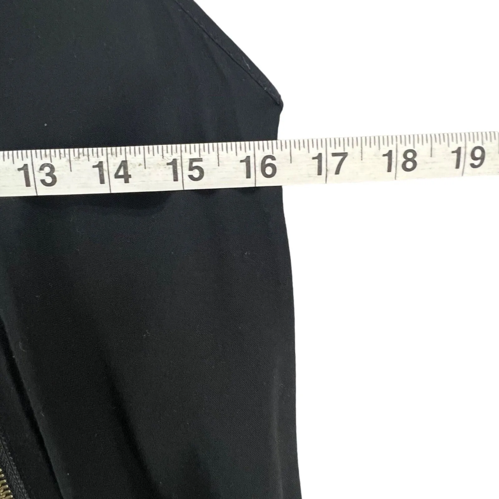 TAS Black Halter Top Small Black Zipper Detail Indie Sleaze Y2K Grunge Goth - Image 7