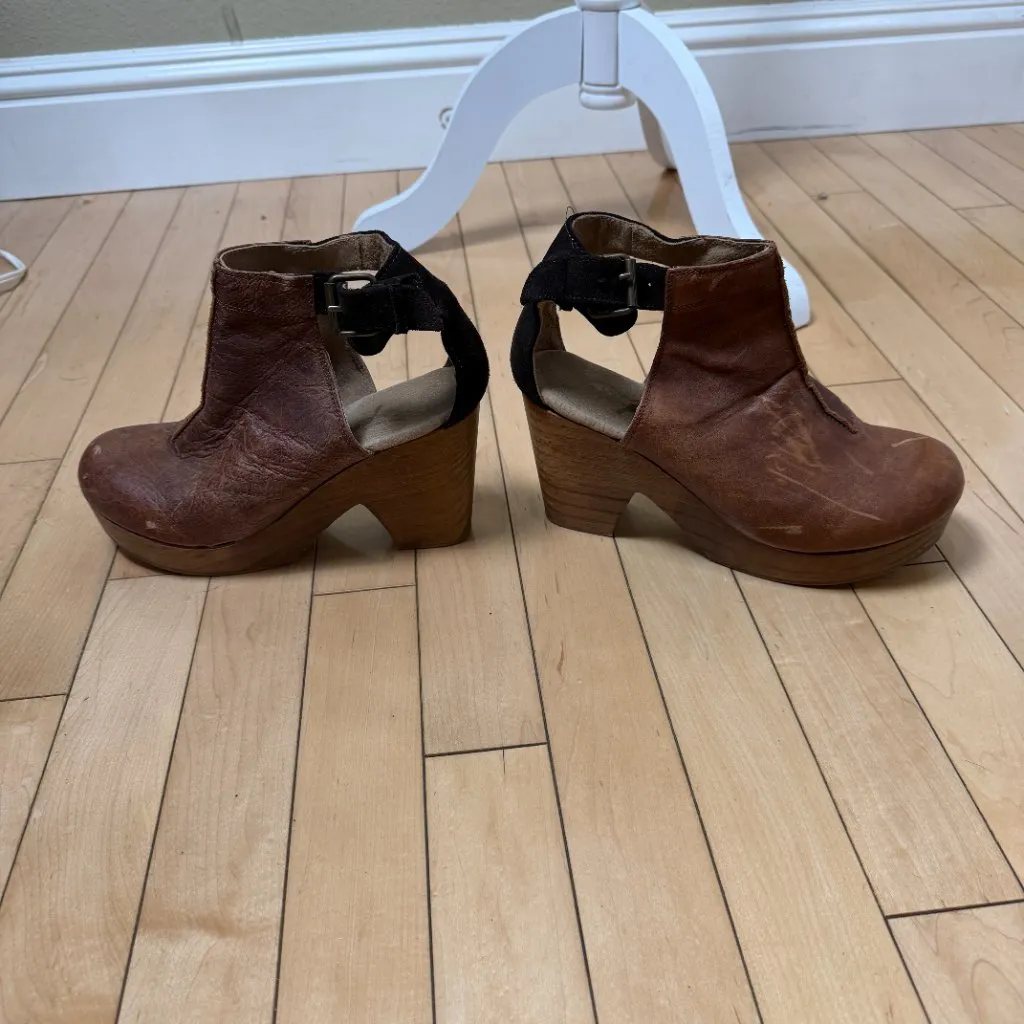 Free People Amber Orchard Clog Chocolate Brown Size 38 1/2 Platforms heels - Image 8