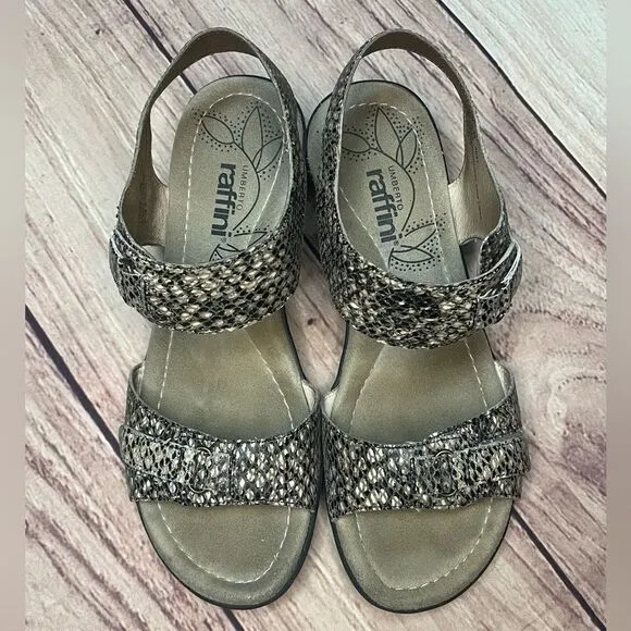 Umbero Raffini Yasmin Animal Sandals Shoe Size 36 or 5.5 US Tan - Image 2