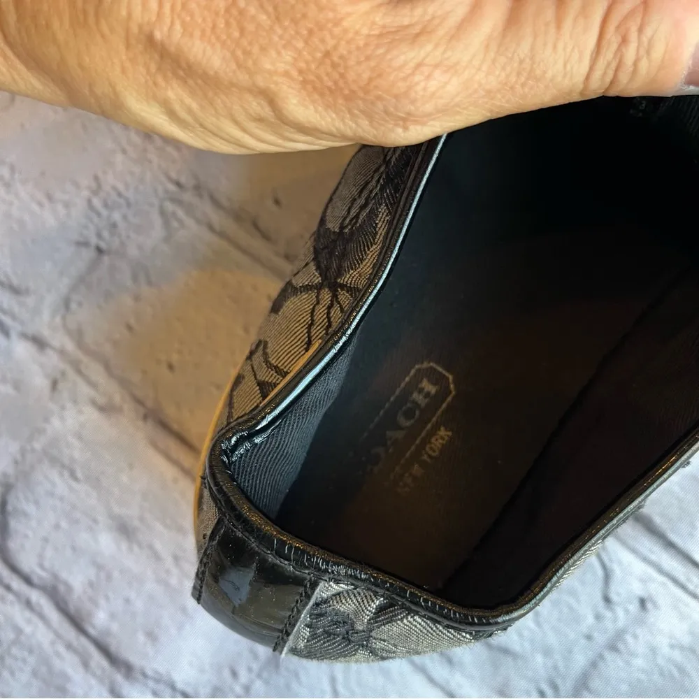 Coach Kalyn Low Top Logo Canvas Sneakers Shoes Womens 5.5 Black - Image 10