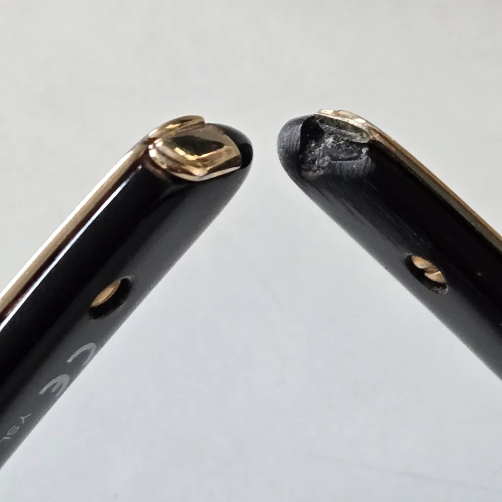 Vintage YSL 6186/S 807Y1 RARE Black Sunglasses 56 18 125 Gold - Image 2