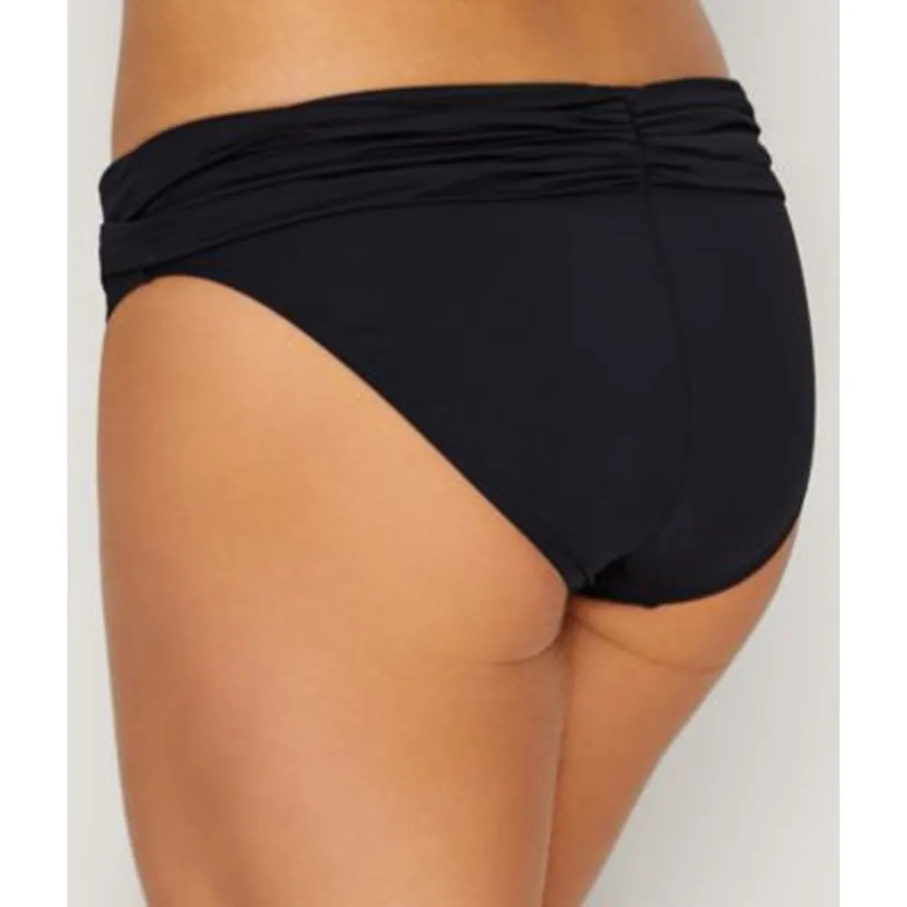 La Blanca Womens Island Goddess Banded Hipster Bikini Bottom Size 12 Black - Image 2