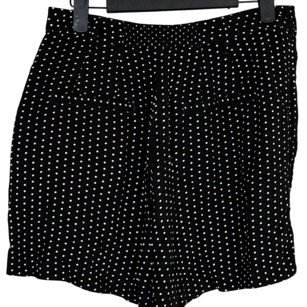 NWT Free People Magdalene High Waist Polka Dot Rayon Shorts Pocket 2 Black White - Image 14