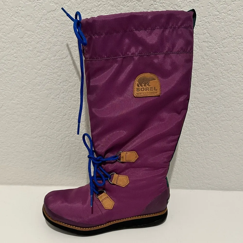 Damen Retro ‘88 Purple Waterproof Tall Rain Boot Size 5.5 Style NL1708-505 - Image 2