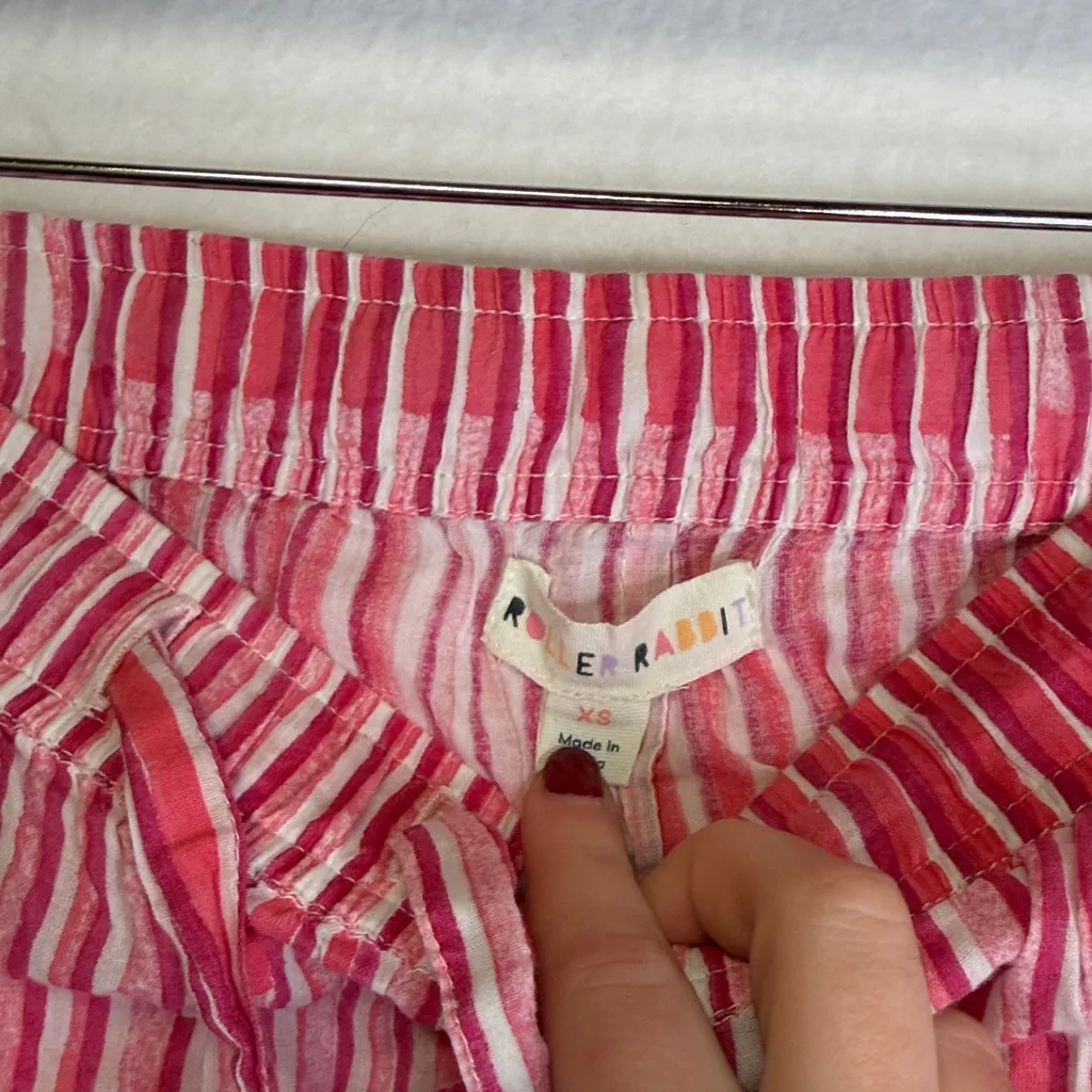 Roller Rabbit  100% Cotton Striped Pink Pants - Image 6
