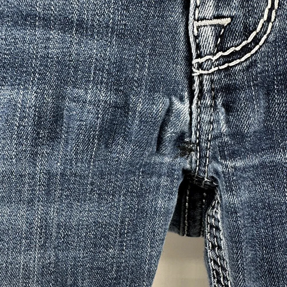 Rock Revival Sundee Mid Rise Bootcut Jeans Stretch Acid Wash Blue 29"x35" - Image 6