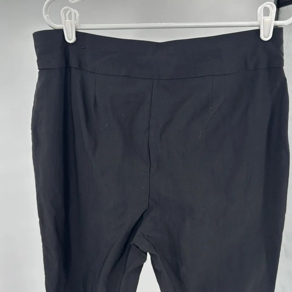 Chico's Black So Slimming Pants L tassel beaded embellished cropped pull on 12 - Image 6