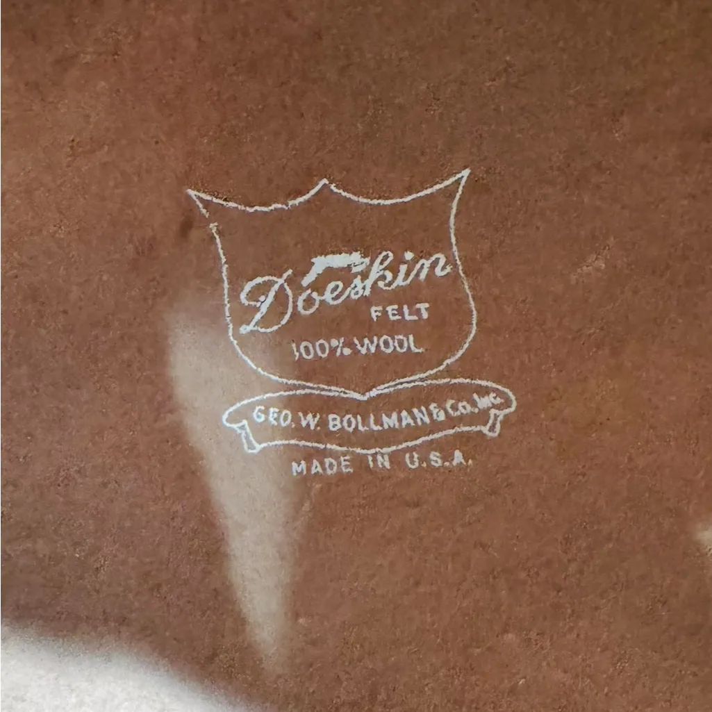 Vintage Tan Doeskin Wool Fedora Hat by Ruth Ann Designa - Image 8