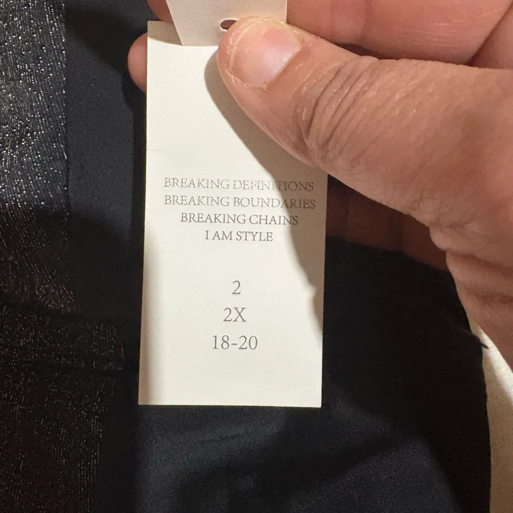 Elegant Black Glitter Halter Bralette Size XXL - Image 8