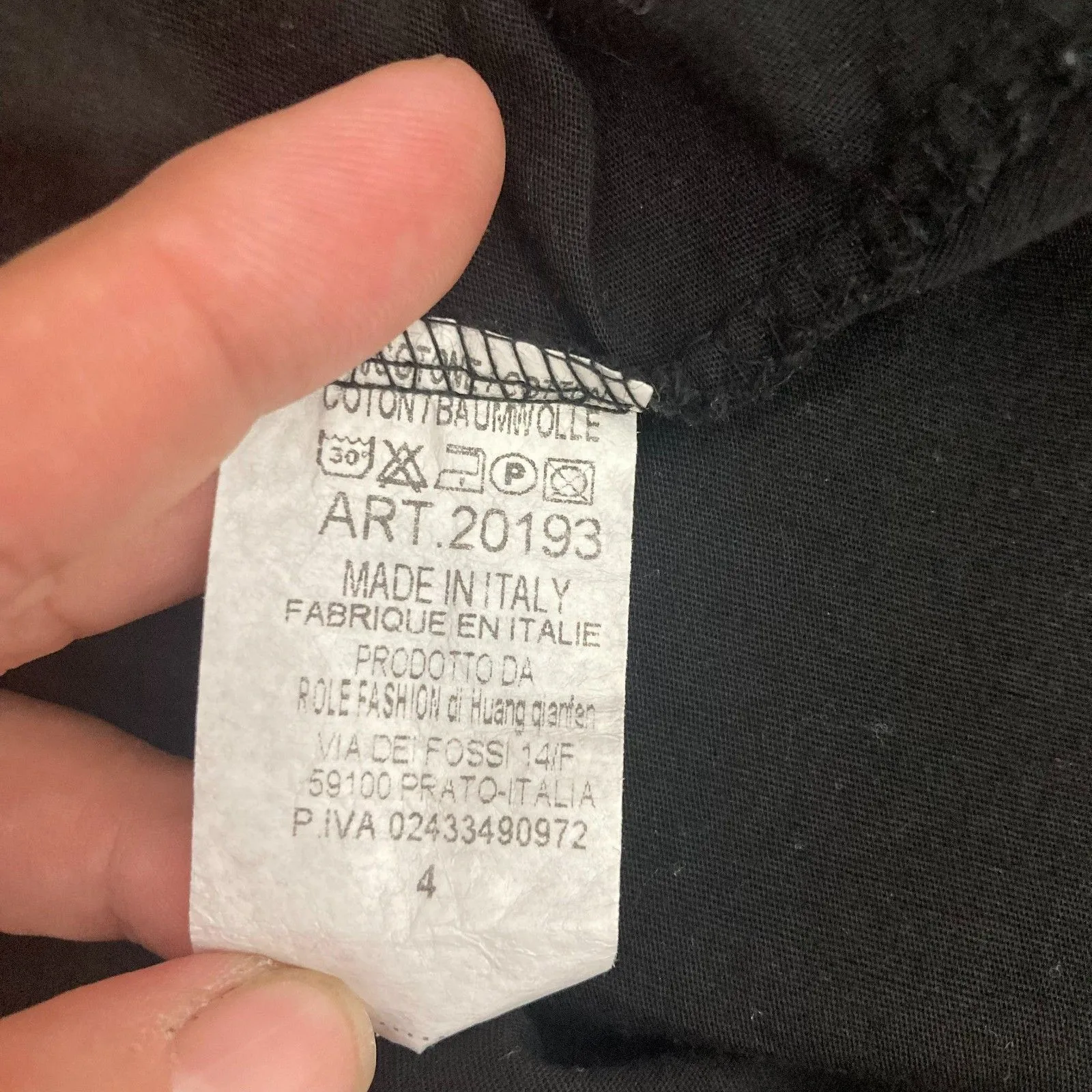 Black Tiered Cotton Midi Dress Made in Italy Size 4 Casual Boho Ruffle Sleeve - Image 14