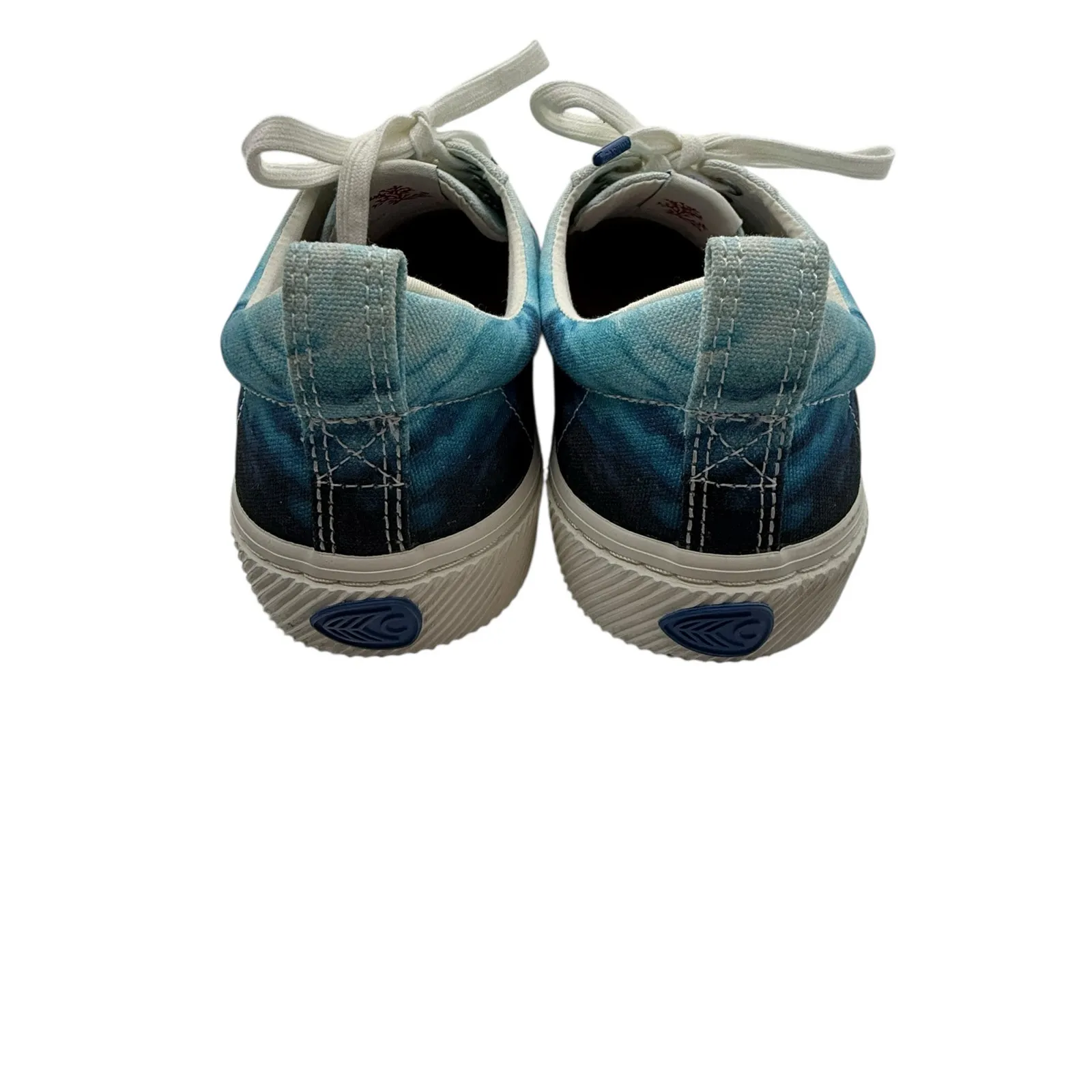 Cariuma OCA Low Blue Ocean Water Tie Dye Canvas Sneakers Sustainable Casual Size 10.5 - Image 3