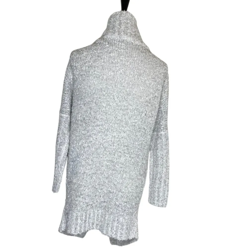 Women's Cozy Chunky Knit Chenille Cable Knit Cardigan Sweater Gray Sz PM - Image 2