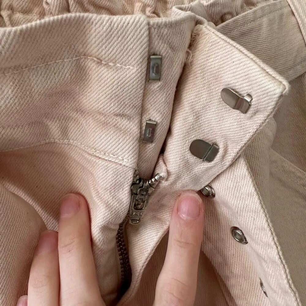 A.L.C. Jeans Pants Women’s 4 Pink Flynn Wide Leg Ankle Length Cropped Summer - Image 6