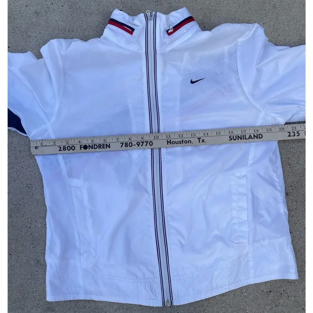 Vintage Womens USA Windbreaker Med.‎ Nike 107359 103 Zip Up 2005 White #8 Y2K - Image 7