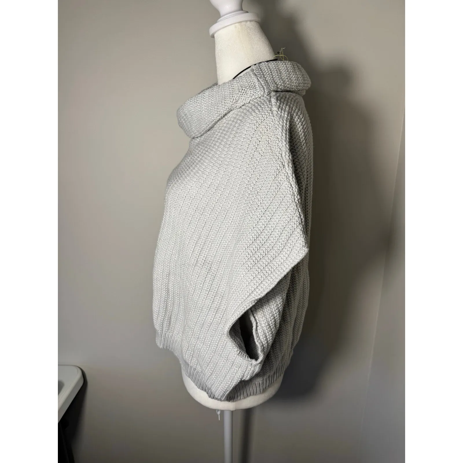 Free People Keep It Simple Cowl-Neck Sweater Medium - Image 3