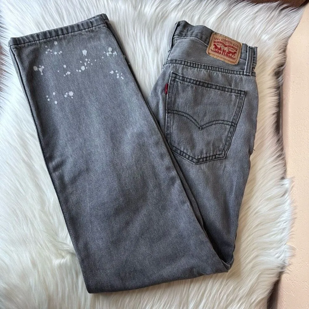 Levi’s Low Pro Straight Jeans Gray Wash Size 27 - Image 3