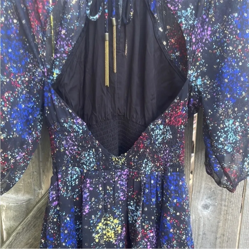 EUC Free People Anna Open Back Dress Black Floral Size Medium - Image 10