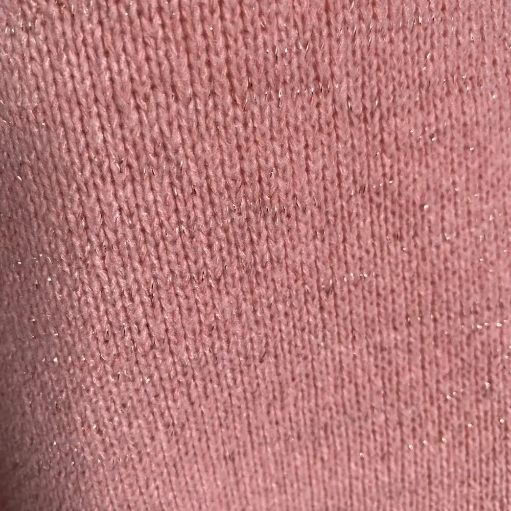 women's XXL pink long sleeve mock neck stretchy sweater sparkle - Image 7