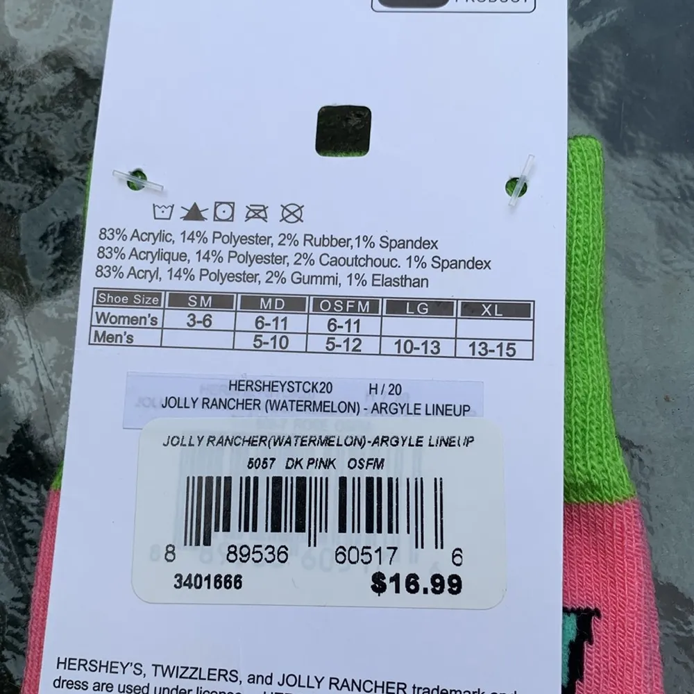 Jolly rancher, watermelon argyle, Knee socks Green - Image 4