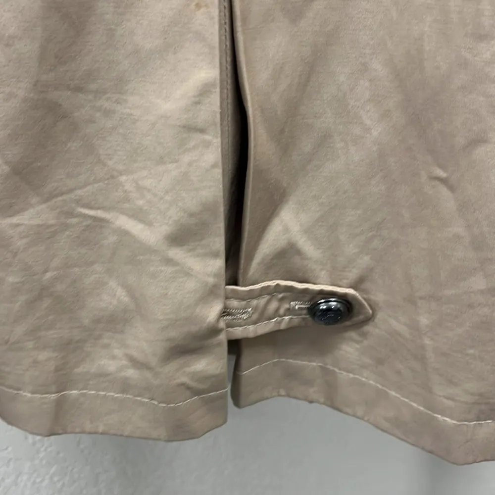 VIA SPIGA Tan Spring Double Breasted Button Front Trench Coat Size Medium - Image 11