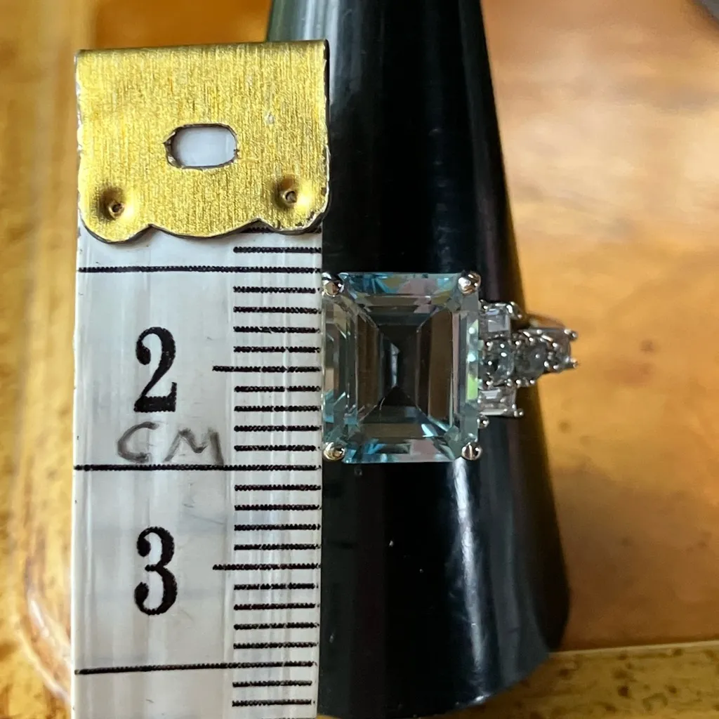 Sky Blue Topaz Sterling Silver Ring Size 10 - Image 7