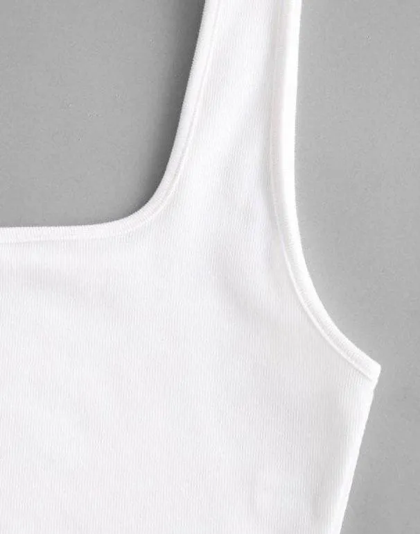 Tank Top Crop Top White Size M - Image 2