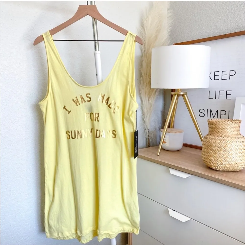 Wildfox SUN Sunny Days Poolside Scoop Neck Swim CoverUp Size S, New w/Tag - Image 2