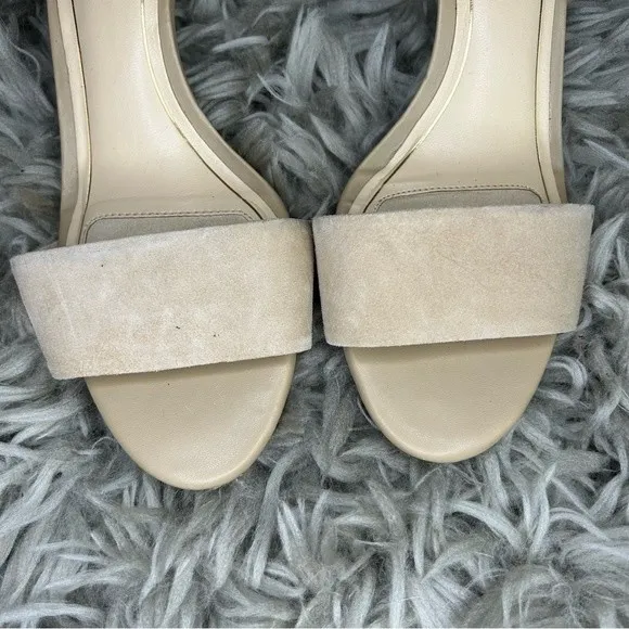 Alex Marie nude suede short heel bow & tassel sandals women’s shoe size 8 - Image 3