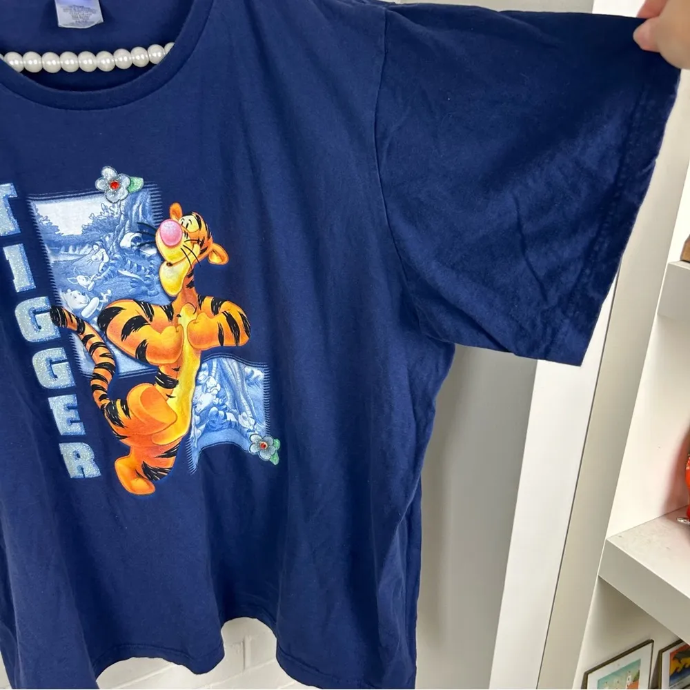Vintage Disney Tigger Navy Cotton Short Sleeve T Shirt Plus Size 26/28 - Image 9