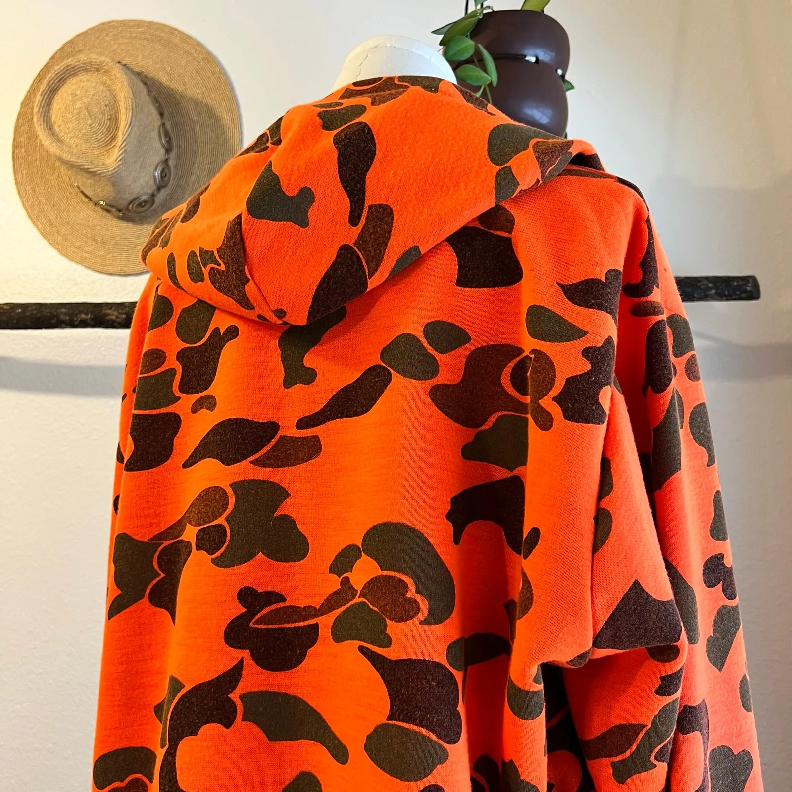 Sno King USA Made Blazer Camo Zip Up Hooded Sweatshirt Jacket Size XL Unisex Orange - Image 9