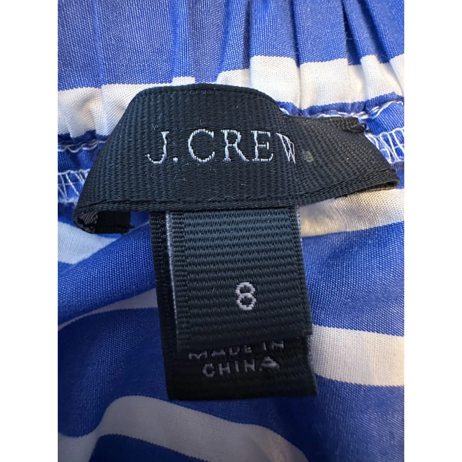 J. CREW ONE SHOULDER STRAPLESS STRIPE BOW TOP SIZE 8 - Image 4