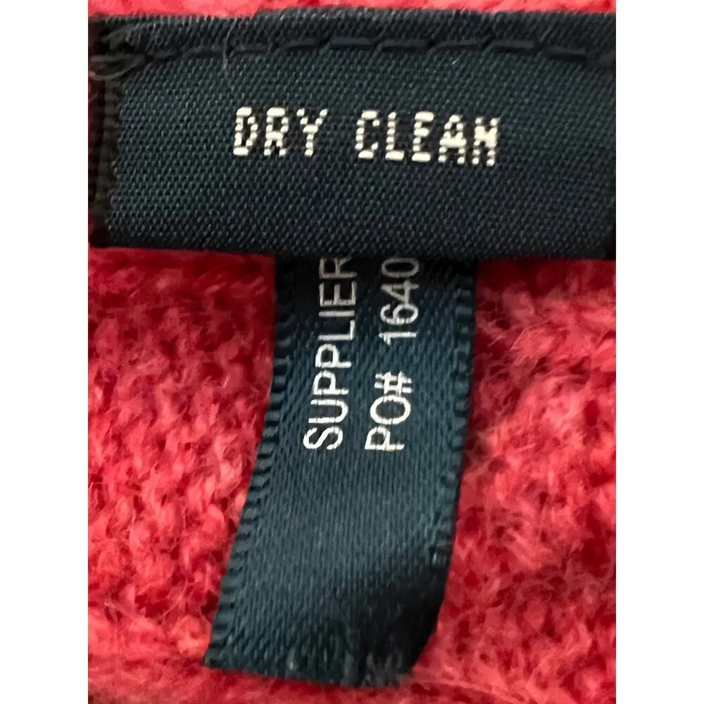 Polo Ralph Lauren L sweater pink cable knit !00% cashmere chunky quiet luxury Size L - Image 6