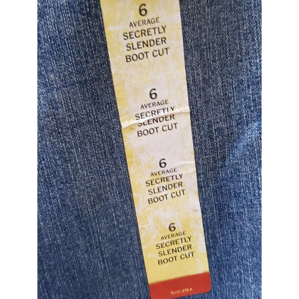 ST. John's Bay Women's Blue Denim Cotton Mid Rise Boot Cut Casual Jeans Pant 6 - Image 7